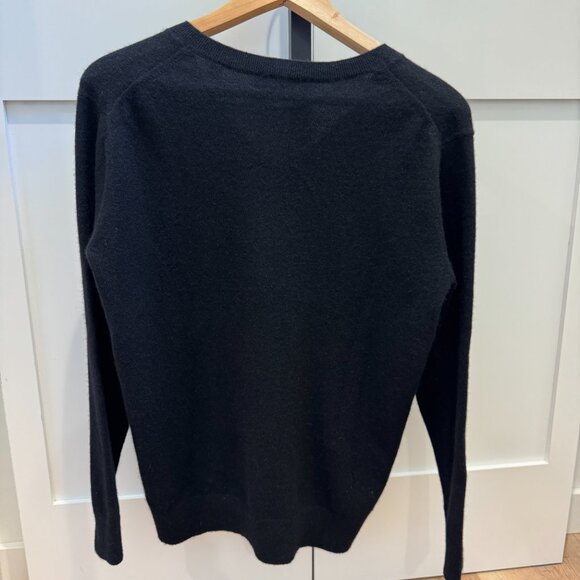 Vince Black Cashmere Weekend V-Neck Sweater Sz Small - Picture 4 of 5